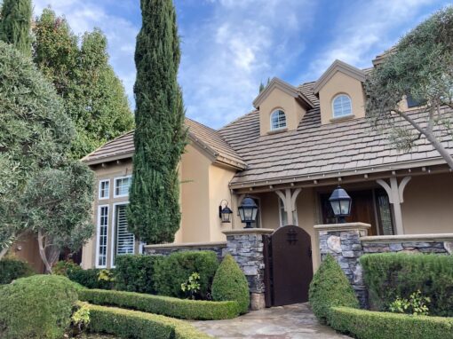 Tile Roof Cleaning Cleaned with boom lift in Sacramento, CA